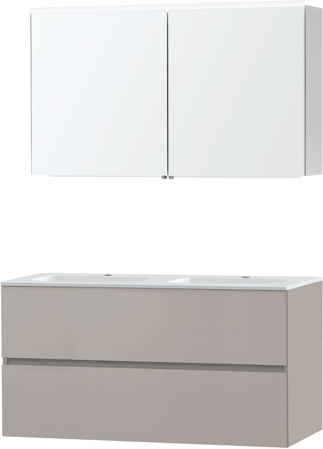 MEUBLE MOLTO POUDRE GRIS 120 MARBRE SYNTHETIQUE ARMOIRE TOILETTE