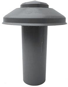 CHEMINEE D'AERATION PVC GRISE 100MM