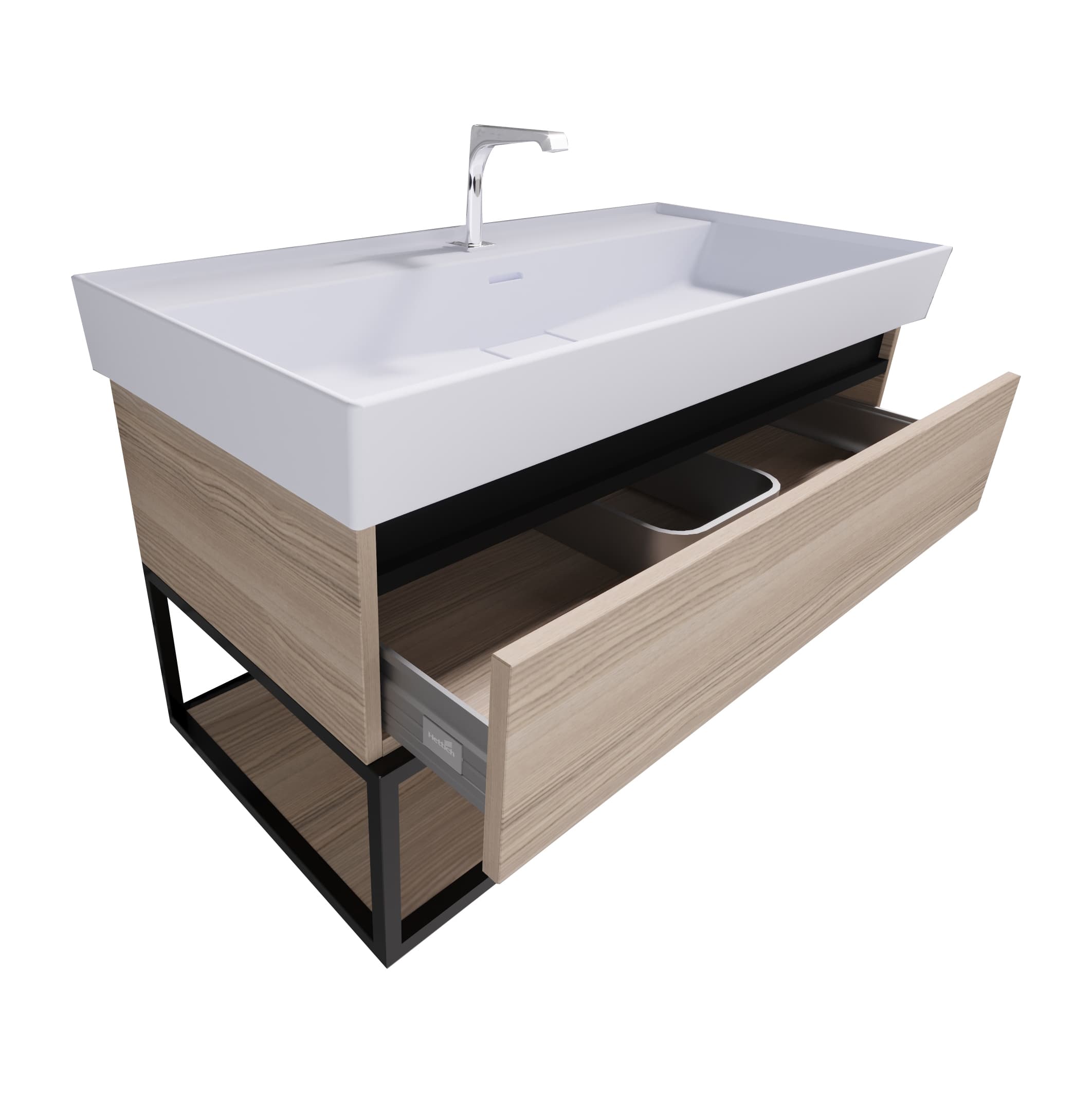ALONI SHARP MEUBLE SOUS-PLAN (100CM) - NOISETTE