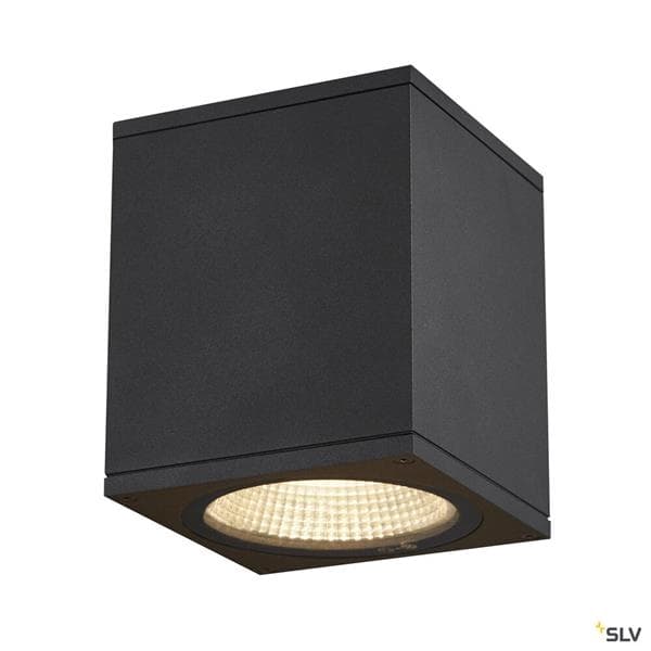 Enola square M, plafonnier apparent Led outdoor, Anthracite