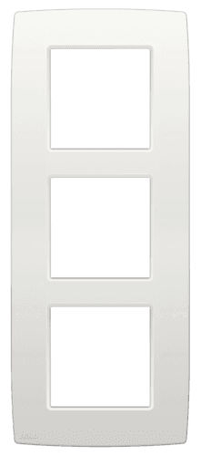 Plaque de recouvrement triple, entraxe de 60 mm, verticale, couleur Niko Original white