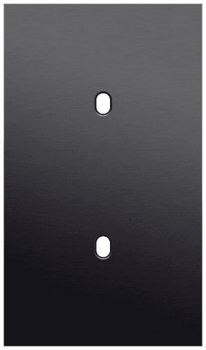 Plaque de recouvrement double, verticale 60 mm d'entraxe, pour deux fonctions de commutation simples, Niko Toggle alu black brushed