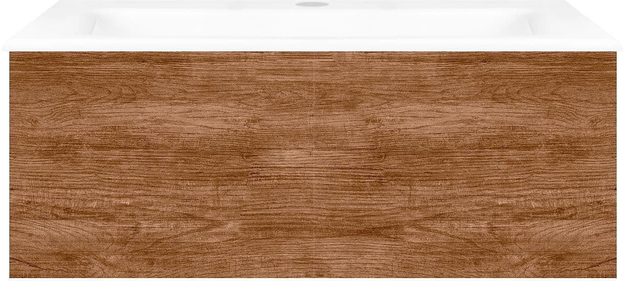 SOUS MEUBLE COFFEE 1 TIROIR 80 TECTONA DECOR CANNELLE +LAVABO PORCELAINE BLANC