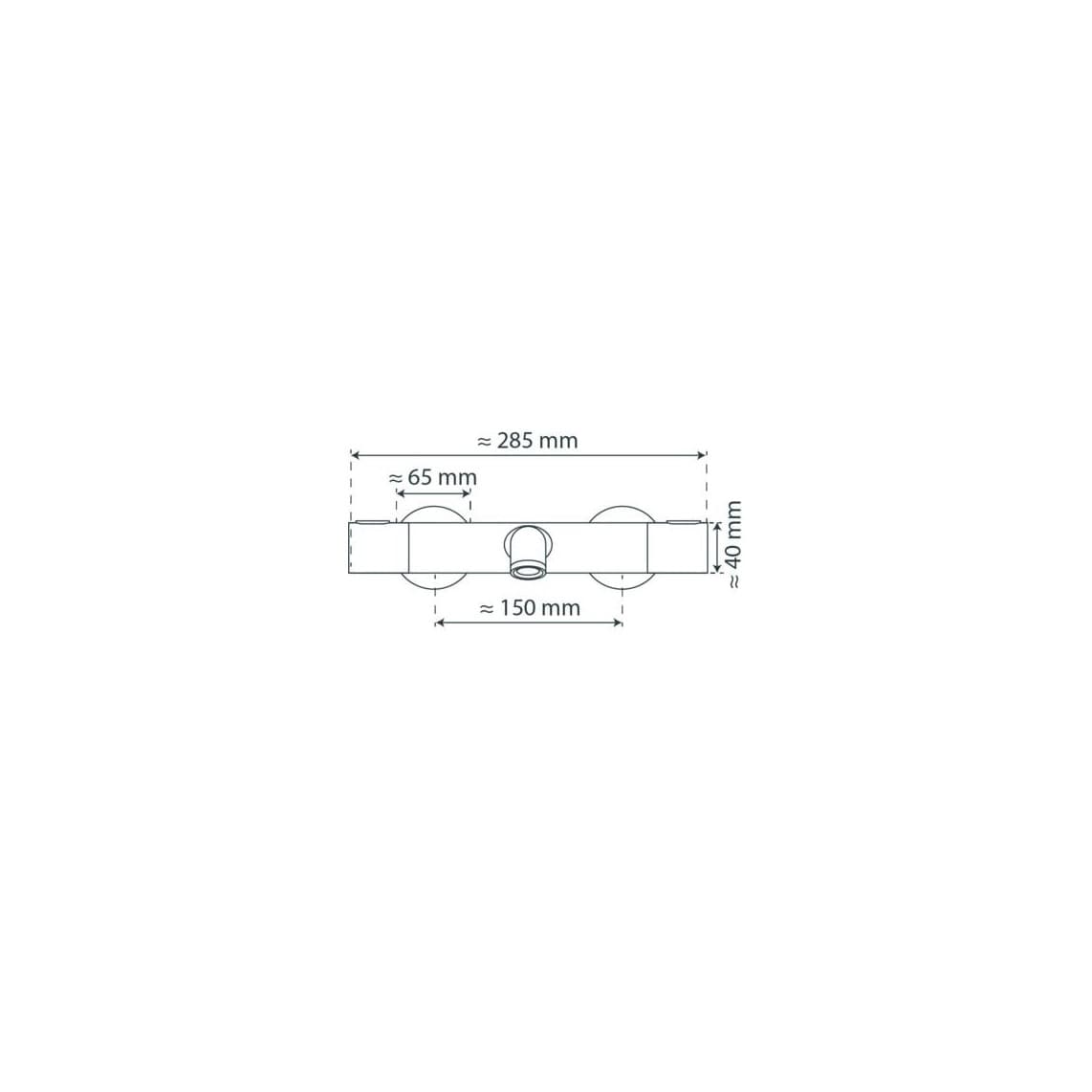 33190 LOS ANGELES Thermostatische badkraan, chroom