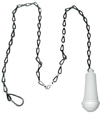 MECANISME A TIRETTE WC AVEC CHAÎNETTE PATENT BLANC