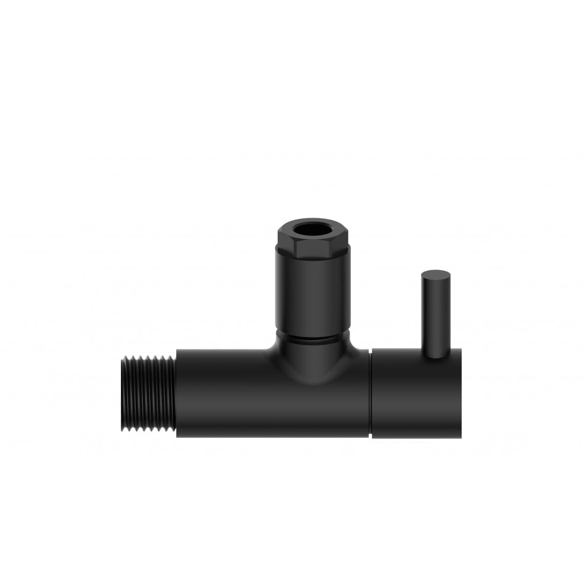 98166120 MS hoekstopkraan, 1/2"BU x 10 mmQ, zwart mat, met rozet