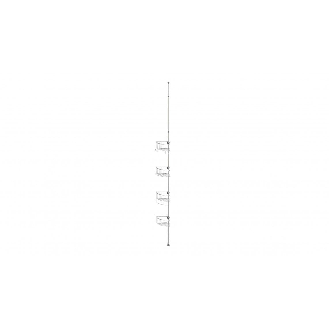 BA0920 étagère d'angle télescopique pour douche, chromé