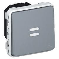 Plexo interrupteur temporisé 10A 250V composable Gris