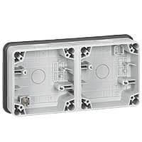 Plexo66 boîtier 2 postes horizontale - IP66 - IK08