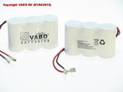 Ni-Cd 3D 4500 ht zaz + 6.3 femelle - 2.8 femelle 3.6V 102 x 34 x 59 / 64014