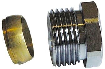 SET RACCORD A COMPRESSION GIACOMINI 1/2"-15MM CHROME