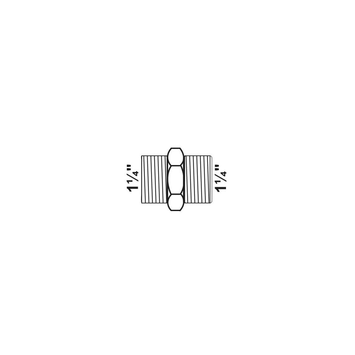 989784055 FM mamelon double, galvanisé, 1 1/4" M, (280)