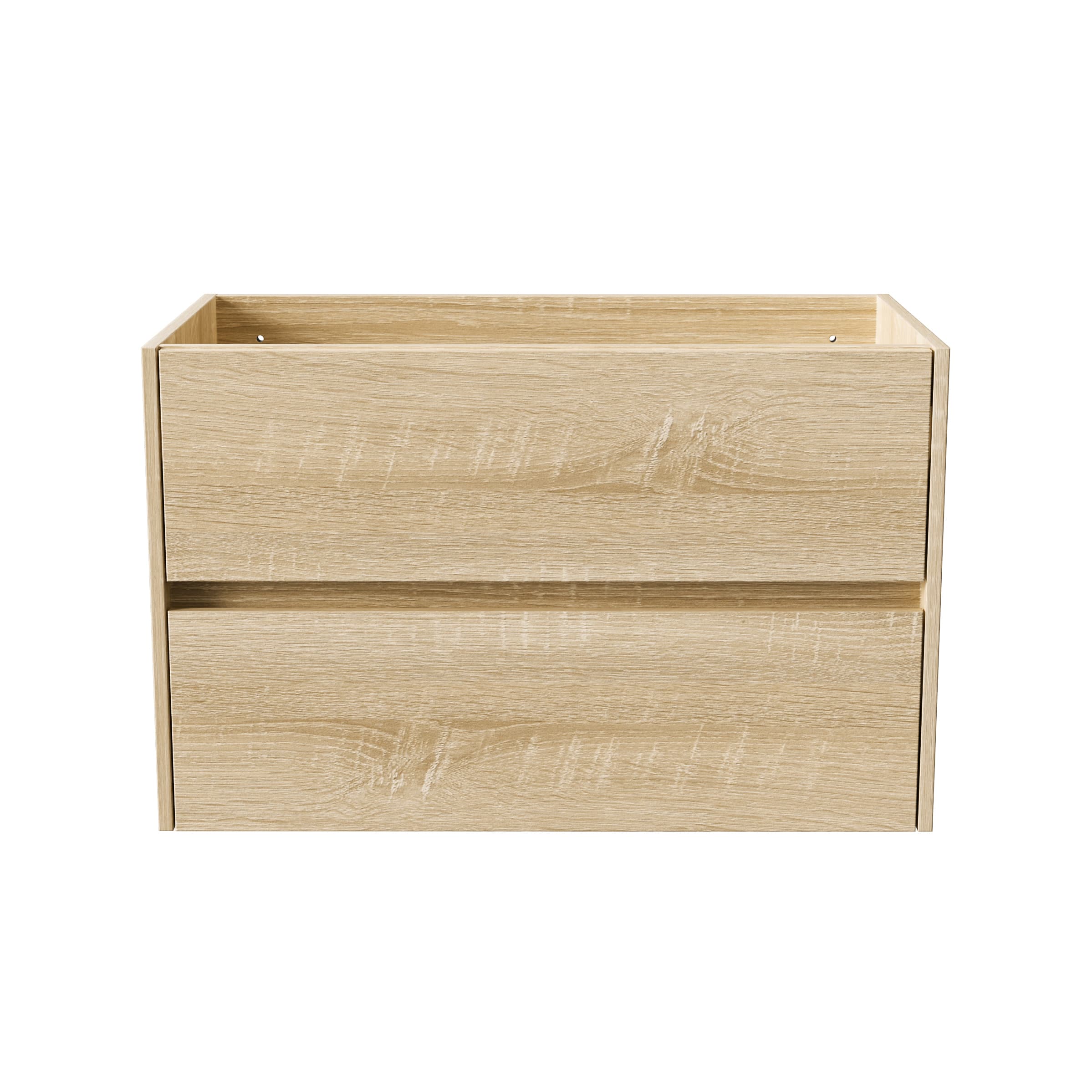ALONI hayat meuble sous-vasque - 2 tiroirs - sans poignee - soft close – 79,5X50X45 cm - chêne