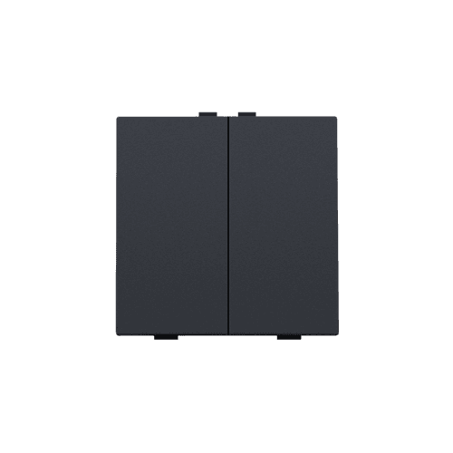 Bouton-poussoir double pour Niko Home Control, couleur anthracite coated