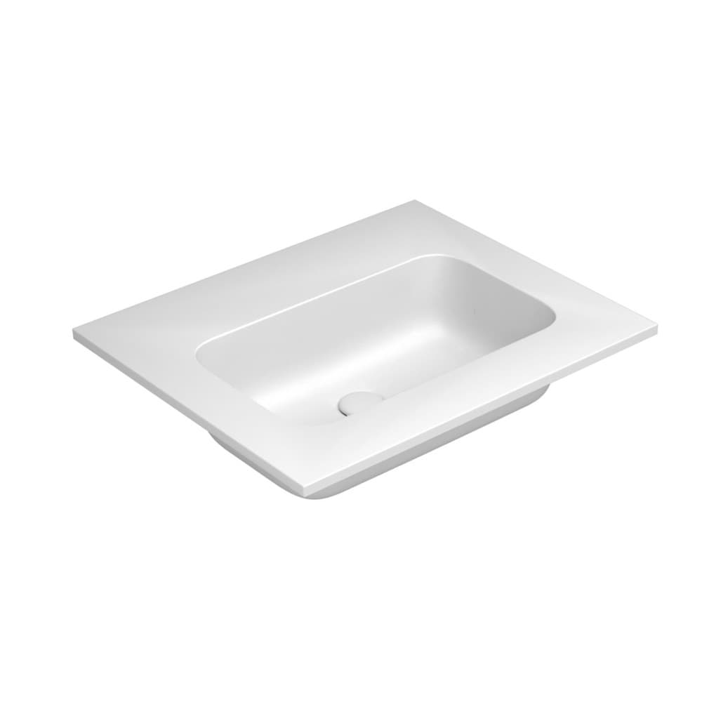 Van Marcke by Falper Fin tablette avec 1lavabo L605xW505xH143mm blanc mat