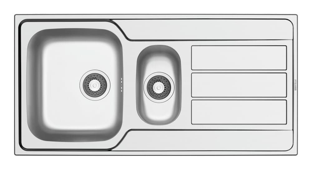 GO by Van Marcke Sofia ForU évier nu 1000x500mm 1,5 bacs réversible inox poli