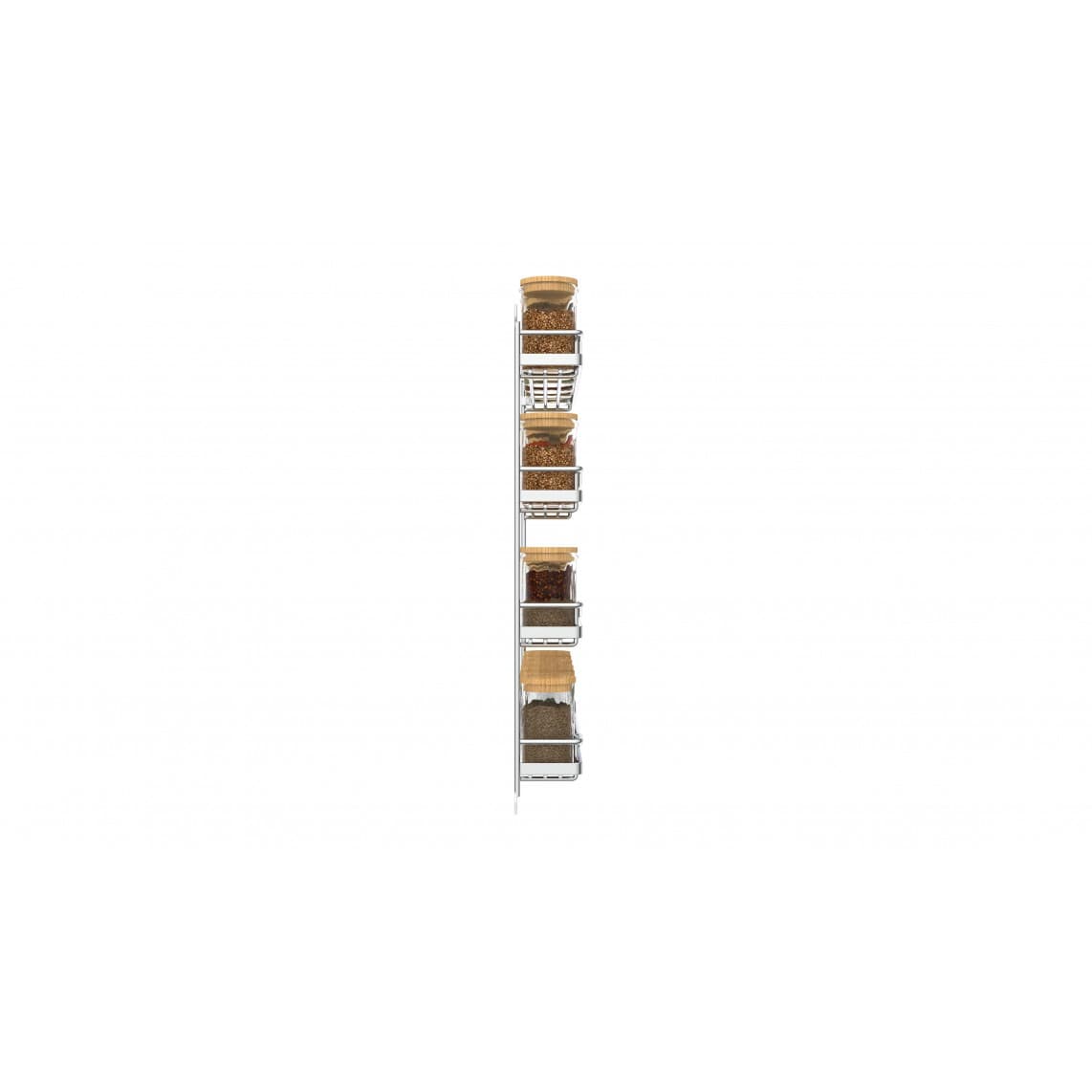2082 étagère à épices, chromé, 370 x 60 x 425 mm, pour 4 x 6 boîtes