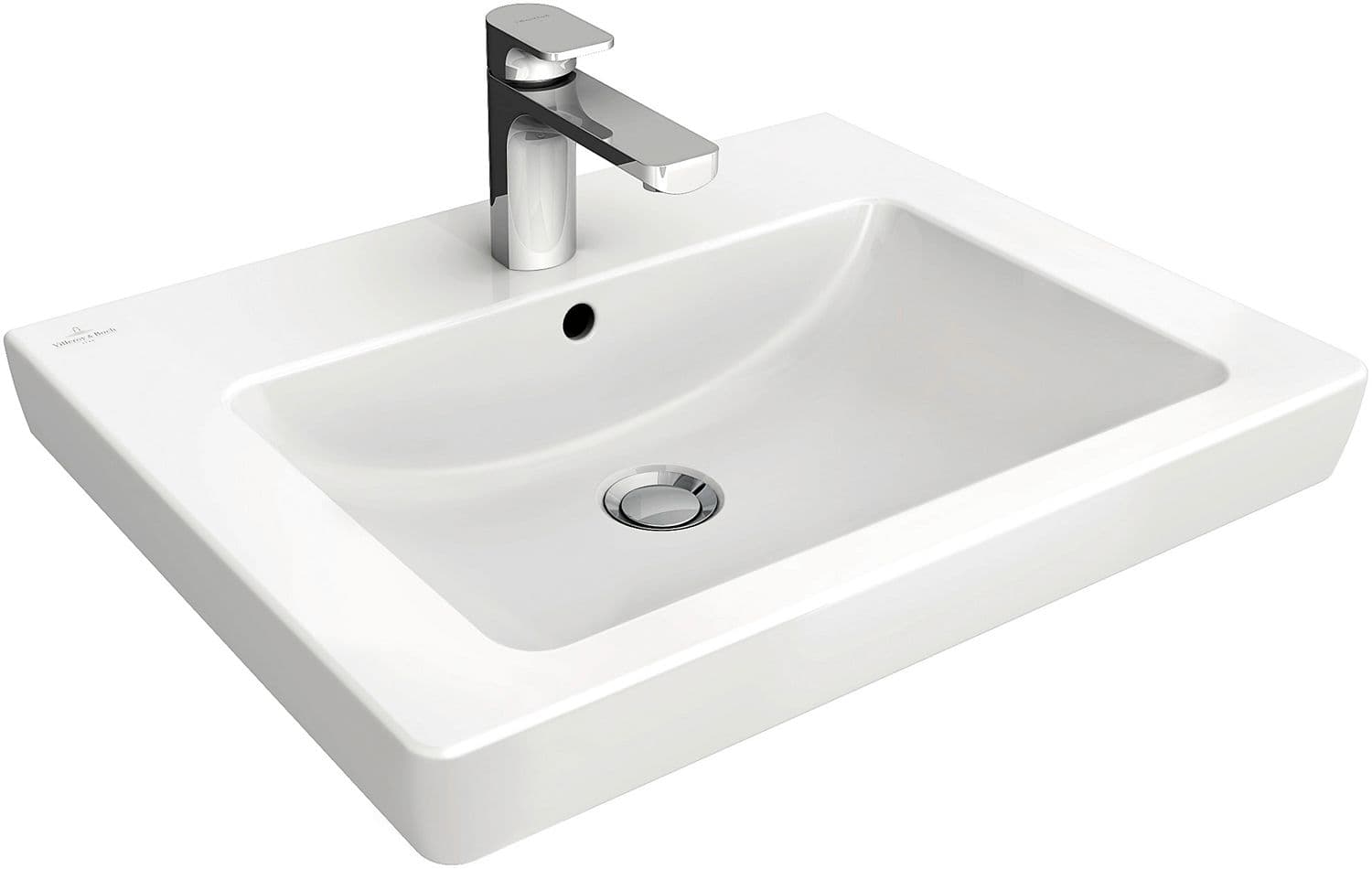 LAVABO SUBWAY 2.0 V&B 60CM + 1(3)TROU ROBINET BLANC