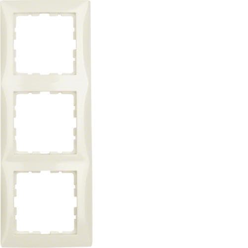 Plaque de recouvrement 3 postes Berker S.1 Blanc, brillant