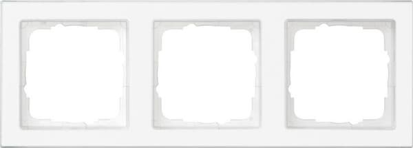 Cadre de finition Gira E2 entièrement inscriptible Blanc satiné transparent / Blanc pur -