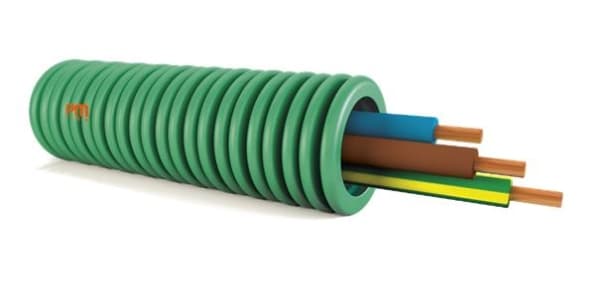 Tube précâblé H07Z1-U 3G6 diamètre 20mm full Lsoh en rouleau de 100m classe CPR: CCA s1bd1a1