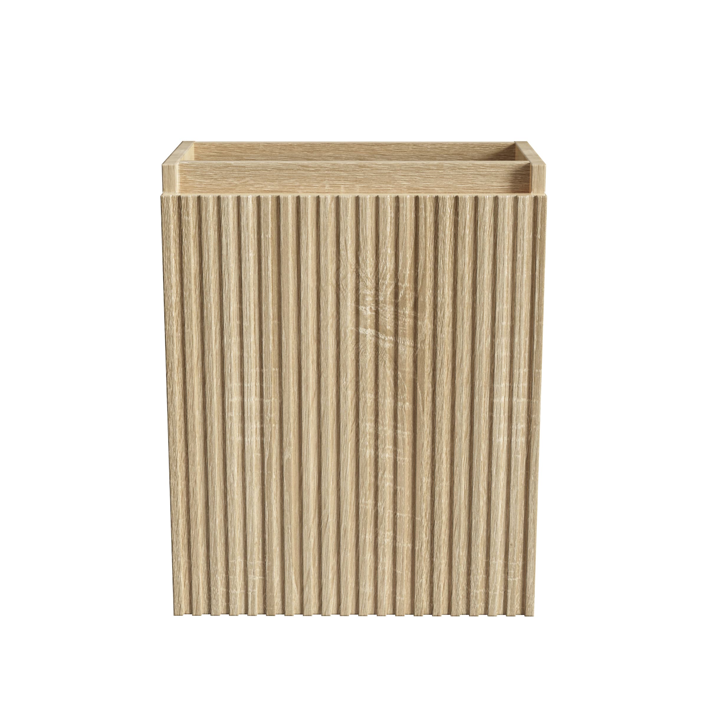 ALONI mikaro meuble de toilette - 1 porte - réversible - sans Poignée - soft close - 40X50X22,3 cm - chêne clair