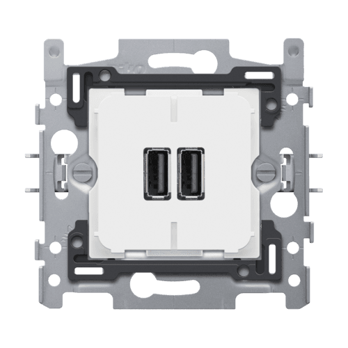 Double chargeur USB-A intelligent, 3,5 A, fixation par griffes