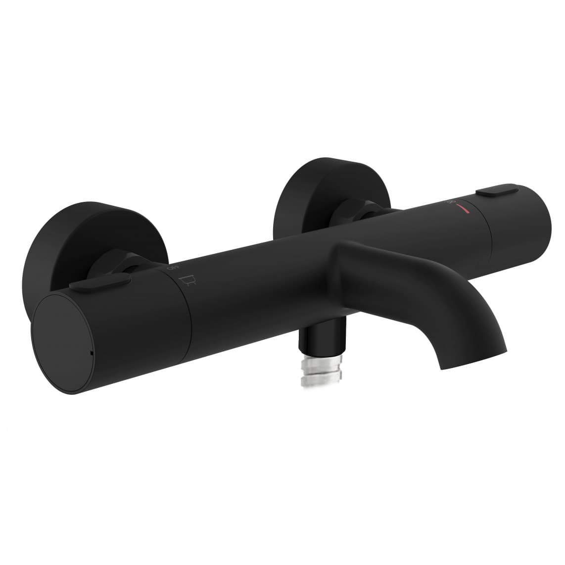 33196 LOS ANGELES Thermostatic bathtub mixer, black matt