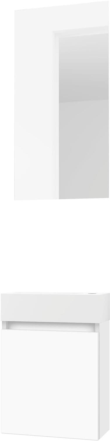 LAVE-MAINS FORM MINI SOLID/ 1 PORT/MIROIR BLANC