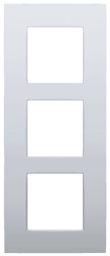 Plaque de recouvrement triple, entraxe de 60 mm, verticale, couleur Niko Intense sterling coated