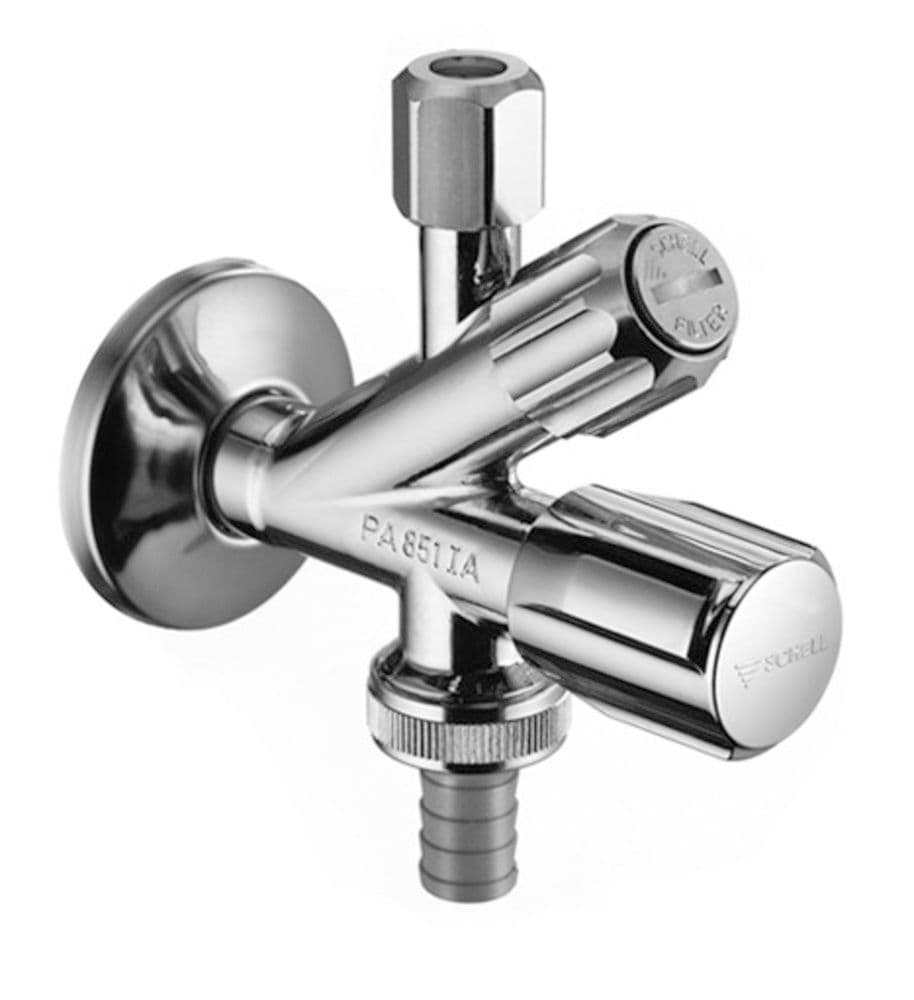 Schell robinet d'équerre combiné avec filtre 1/2" vue 1