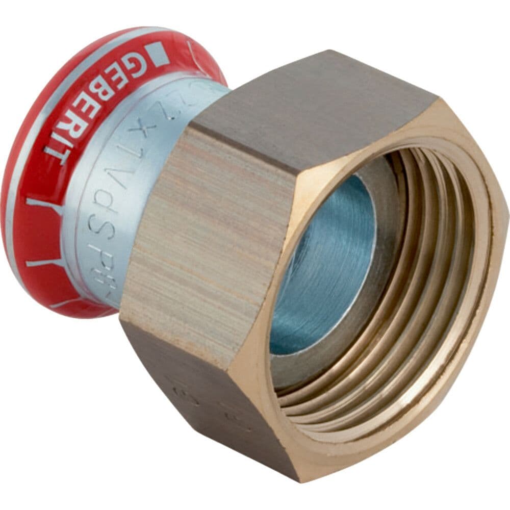 Geberit Mapress acier carbone raccord de transition avec écrou laiton 18-3/4"F vue 1