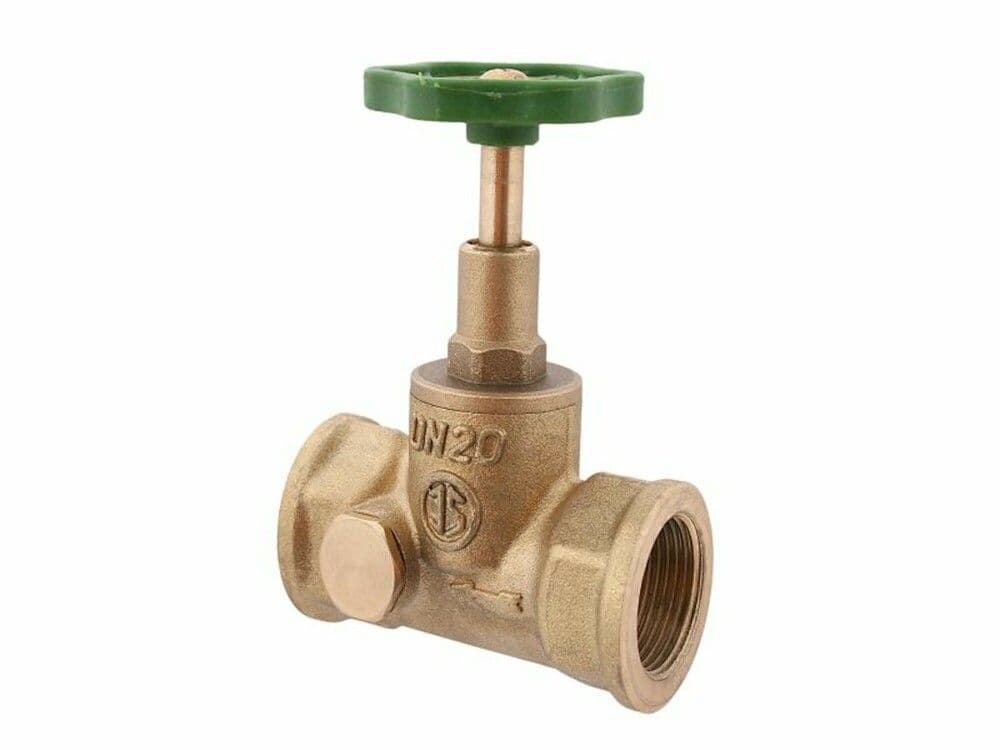 robinet d'arrêt droit FF laiton avec trou de purge 1/2" vue 1