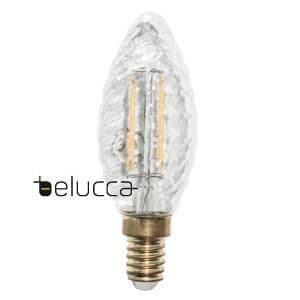 Filament Led candle twist 4W E14 470lm 2700K 15000u dim Cri > 80 vue 1