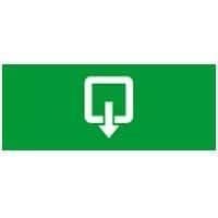 Pictogram uitgang / pijl beneden noodverlichte armatuur strio 2 / G5 / Wd vue 1