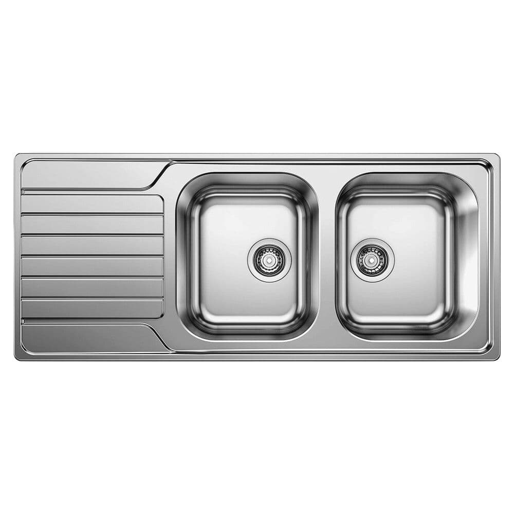 Blanco Dinas 8 S inbouwspoeltafel 2bakken omkeerbaar 1160x500mm RVS lichtglans vue 1