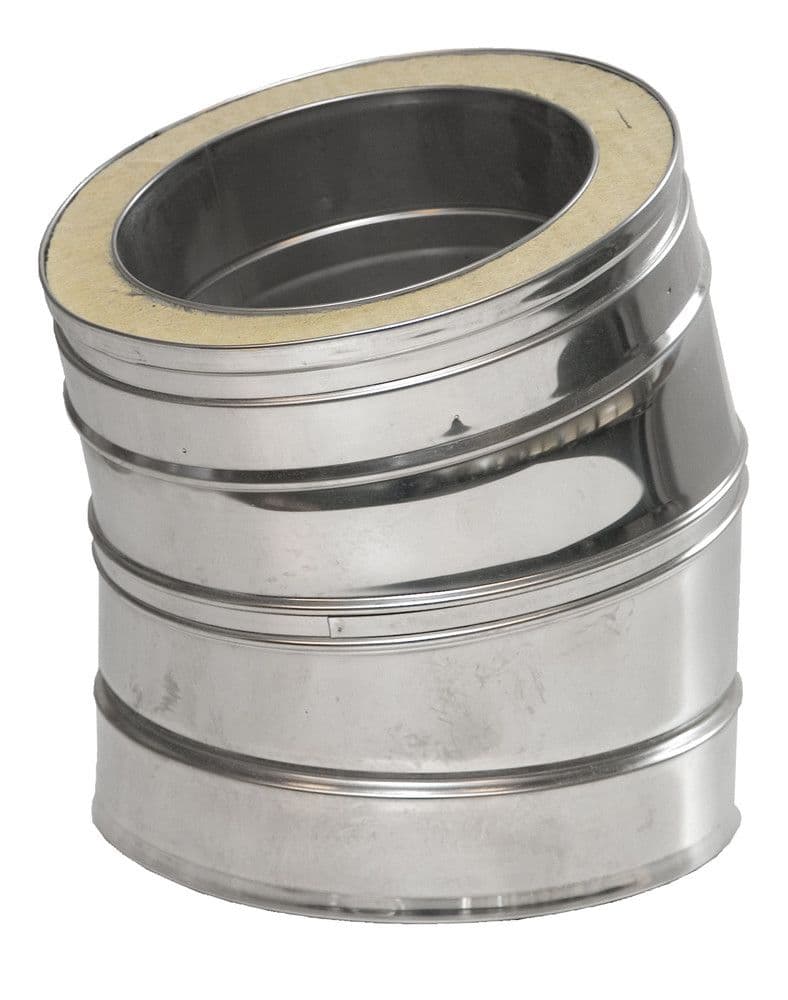 Dinak DW 042 coude 30° D130 inox 316L/304 0,4mm 3cm isolation sans joint vue 1