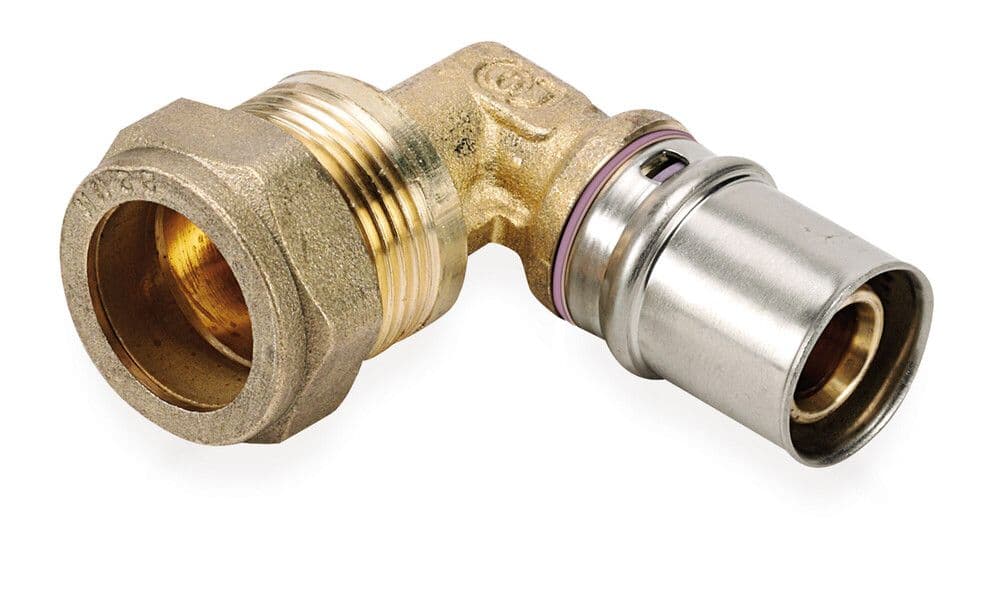 SYSTEMPEX coude 90° tube alu raccord à sertir bicône 16-15 vue 1