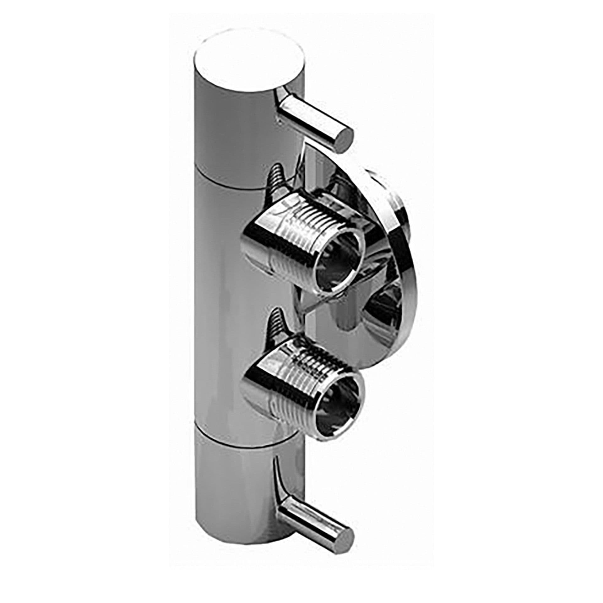 ALONI ROBINET DARRÊT ENCASTRÉ DOUBLE SERVICE 1/2X3/8X3/8 - CHROME vue 1