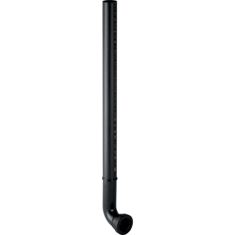 Geberit inbouwaansluitbocht voor verbinding urinoir D32 L40cm inkortbaar zwart vue 1