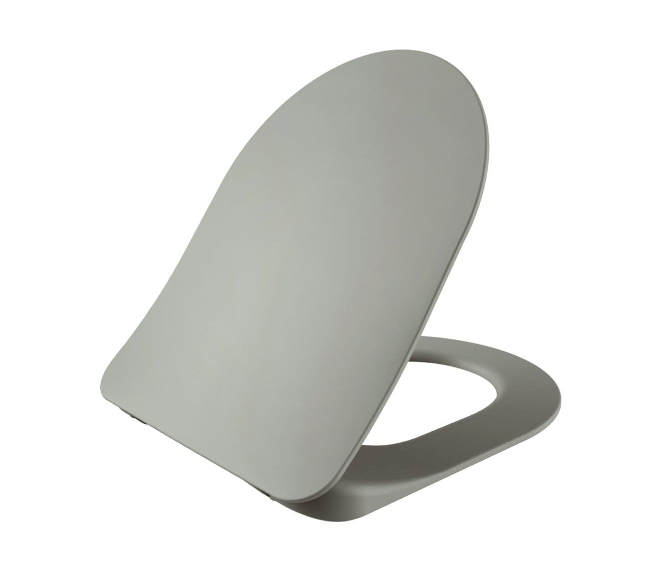CREAVIT DUCK WC-ZITTING - D-MODEL - SLIM DESIGN - SOFT CLOSE - QUICK RELEASE - DUROPLAST - RVS SCHARNIEREN - KOEL GRIJS vue 1