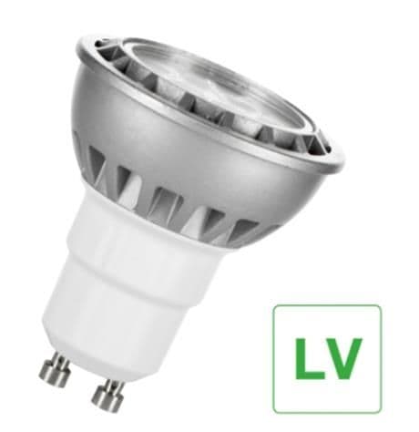 Led spot lamp PAR16 Gu10 24 - 28V AC / DC 4W (50W) 345lm 827 30° vue 1