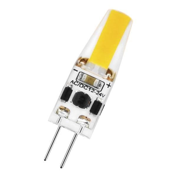 Led compact G4 12V - 24V AC / DC 2W 3000K 180lm (19W) clair 300° 10 x 36mm vue 1