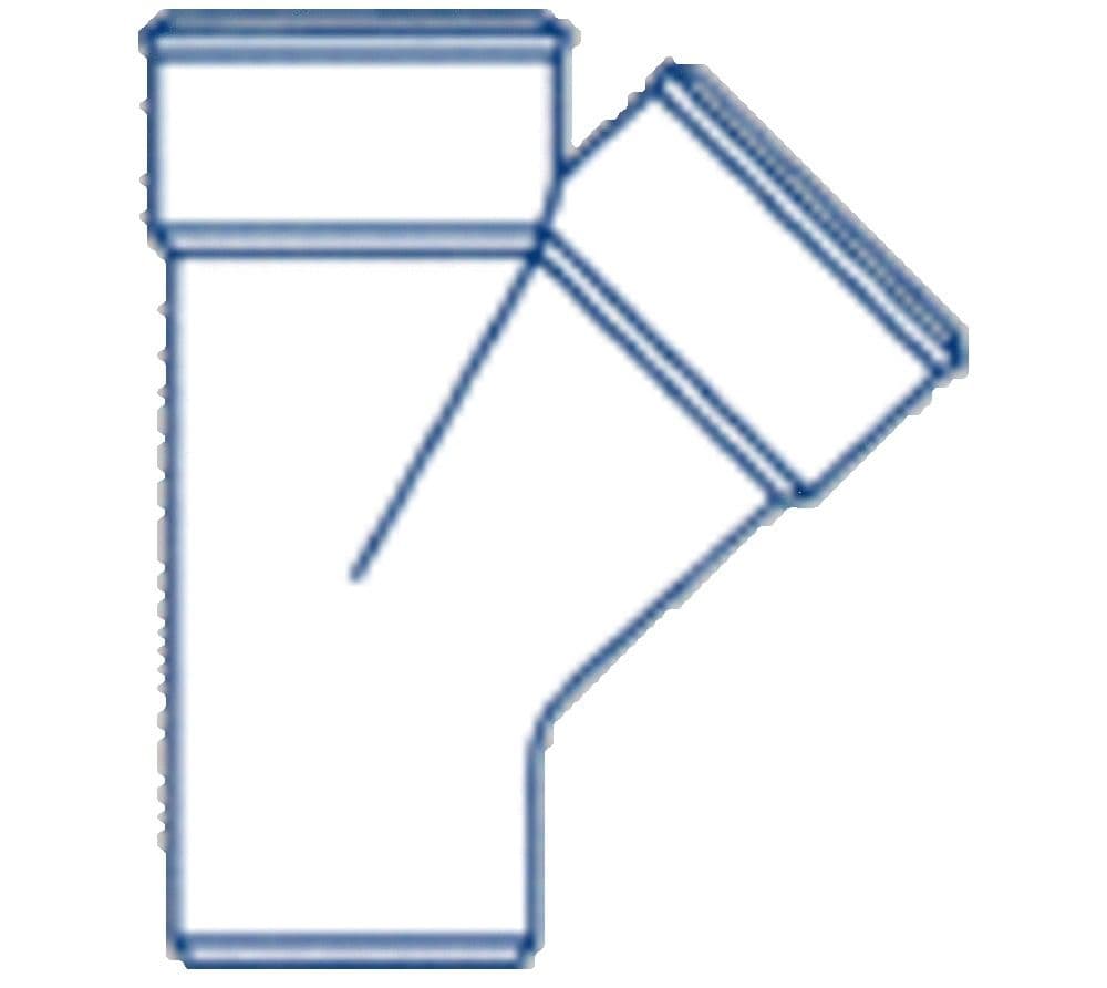 Nicoll raccord à coller PVC embranchement simple Té 45° MF D 40 gris vue 1