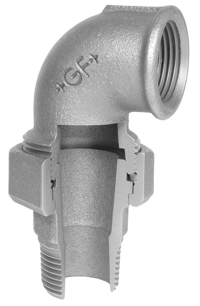 Georg Fischer galva fig.98 kniekoppeling 90° MF 1/2" vue 1