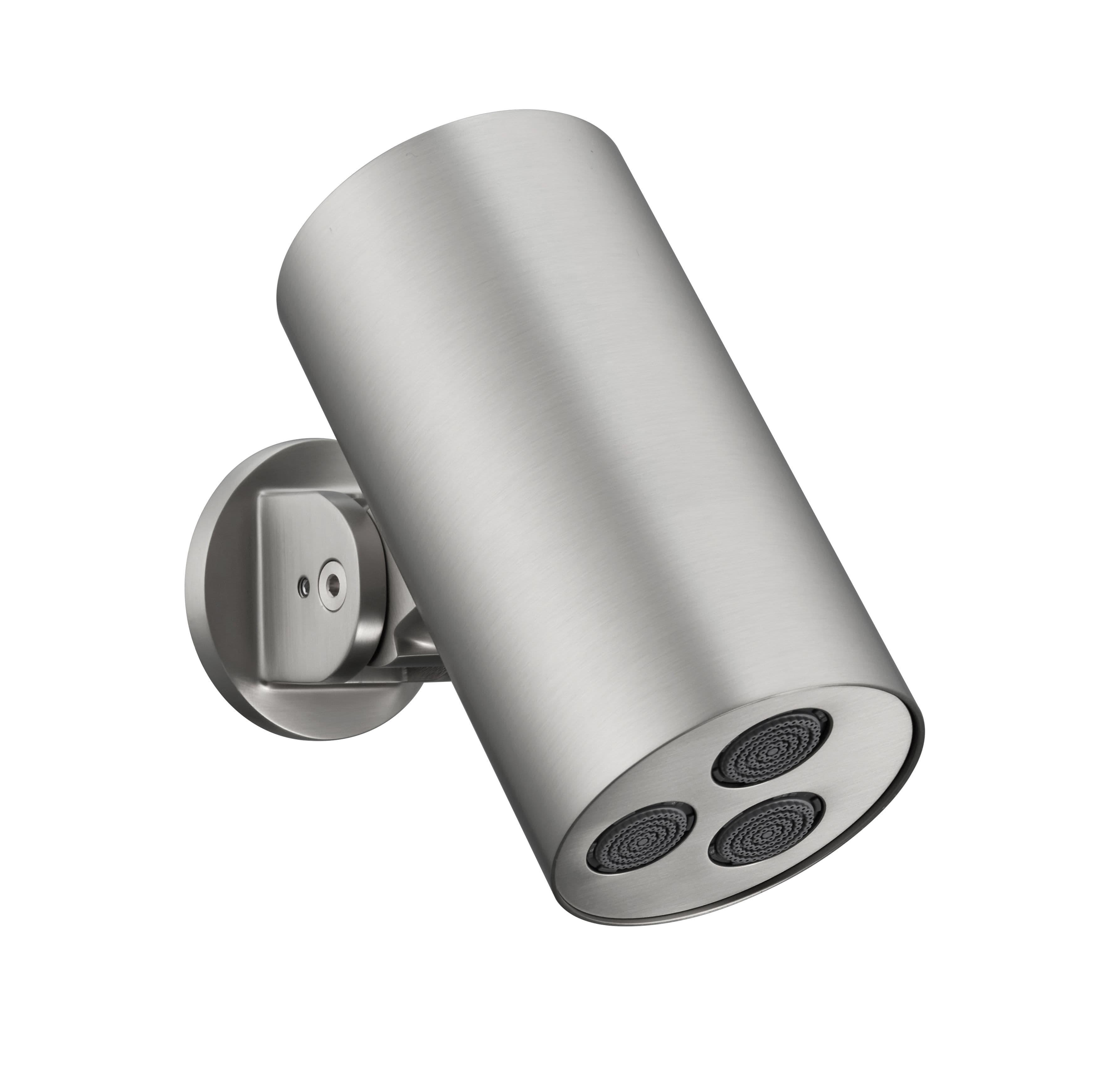 UNIFORMA DOUCHE DE TÊTE CYLINDRE – 1 JET – MONTAGE MURALE – 8X15 CM – ACIER INOX BROSSÉ vue 1