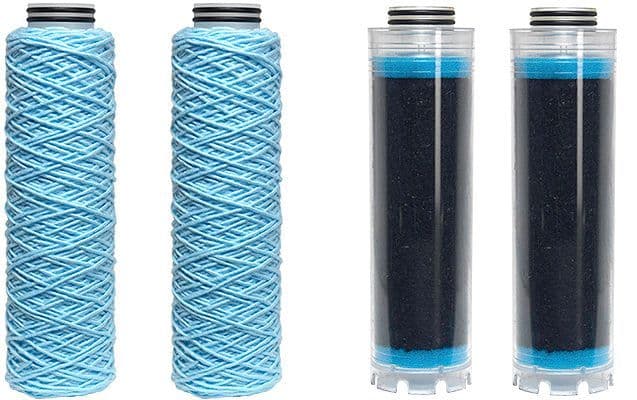 FILTERKIT MET 2X FIJN- EN 2X ACTIEVE KOOL + DICHTINGEN VOOR PLUVIO BWT >2015 +B'DRAIN vue 1