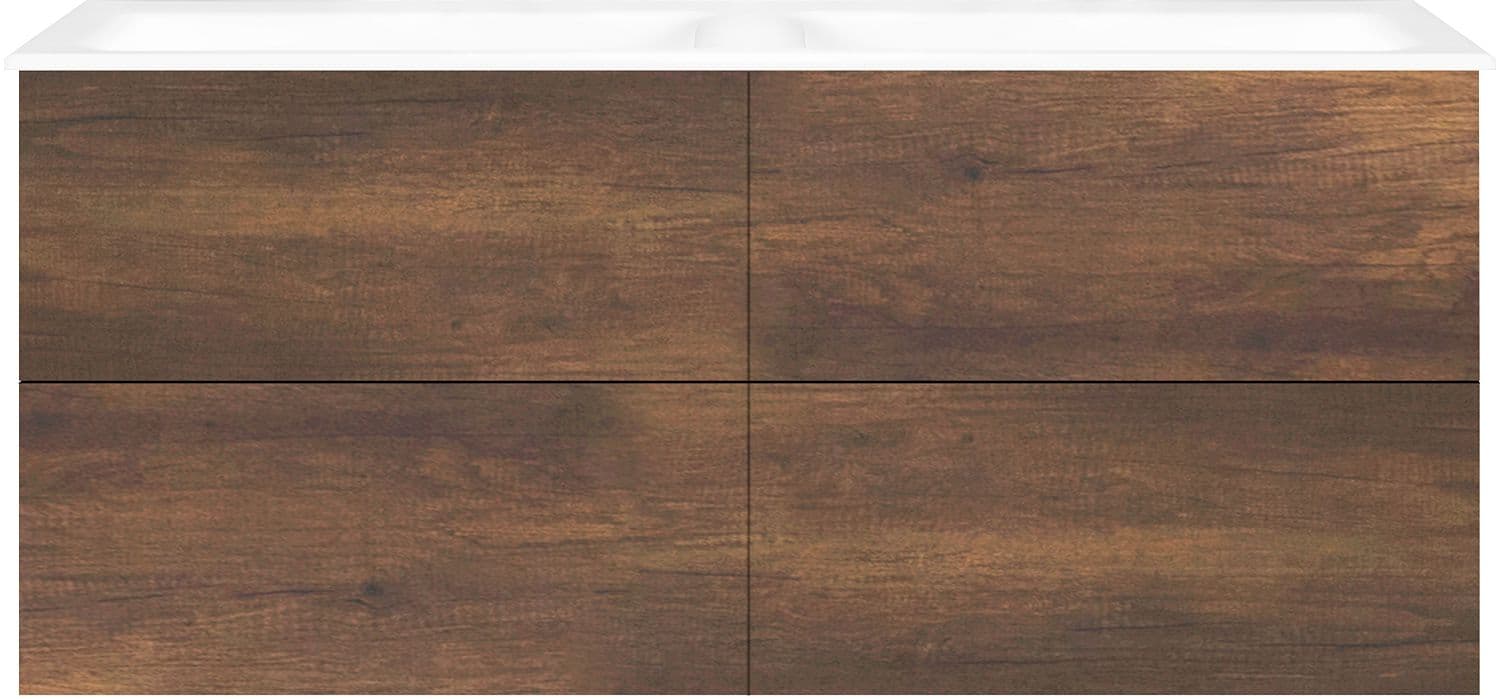 ONDERBOUW COFFEE 4 LADES 140 DUO EIK.DEC.ROEST +DUBBELE WASTAFEL PORSELEIN ZONDER KRAANGAT WIT
