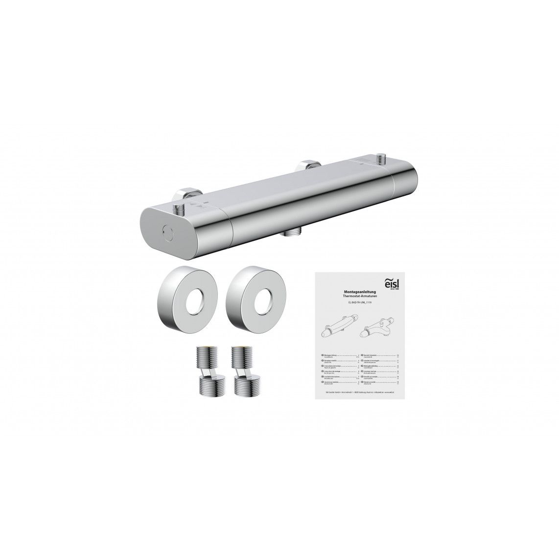 1230090 CARNEO Thermostatische douchekraan, chroom vue 3