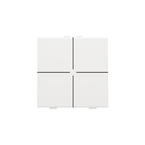 Bouton-poussoir quadruple pour Niko Home Control, couleur white coated
